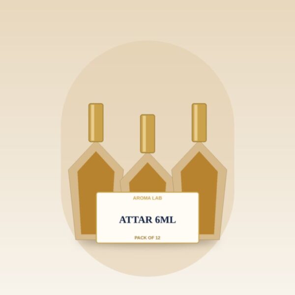 Attar Bottles 6ml with Glass Stick (Pack of 12)