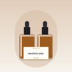 Amber Dropper Bottles 30ml (Pack of 6) fragrance oil