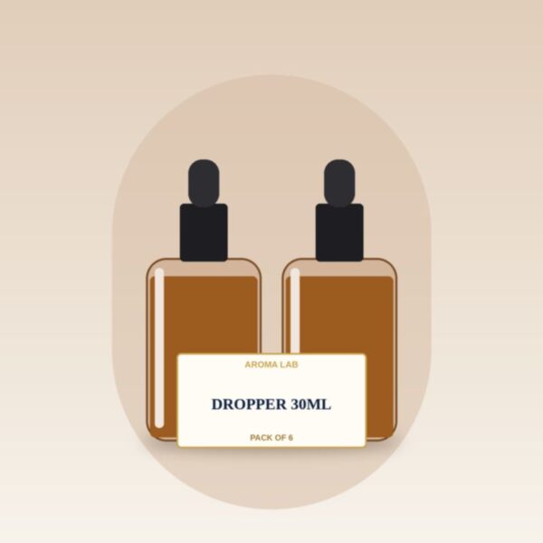 Amber Dropper Bottles 30ml (Pack of 6)