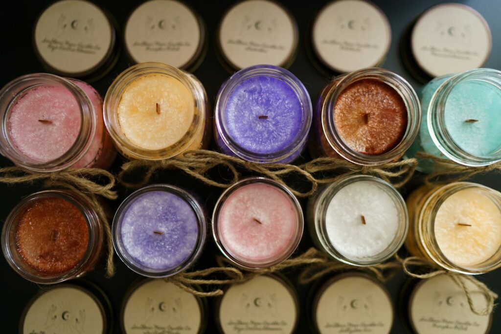 How to Make Soy Candles with Fragrance Oil Handmade scented candle in a jar